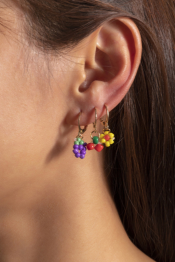 3 pairs Beaded decor holiday new stylish simple stylish earrings sets