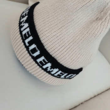 1PC winter warm wool letter embroidered knitted hat 56-58CM