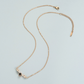 1 pc Golden Antler Pendant Design Titanium Steel Fashion Necklace
