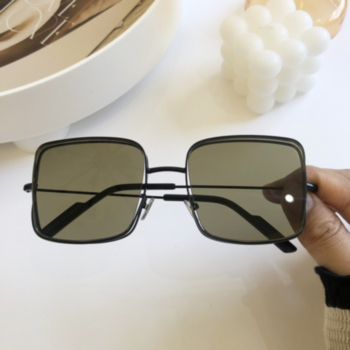 1 pc Double-layer black frame new style fashionable personalized simple sunglasses