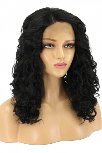 1 pc High quality synthetic front lace medium-length curly wigs(Length:18 inch)