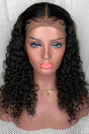 1 pc Synthetic high quality front lace long curly wig (Length:24 inch)