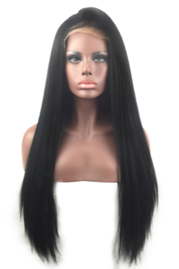 1 pc Synthetic high quality front lace daily long straight wigs (Length:26 inch)