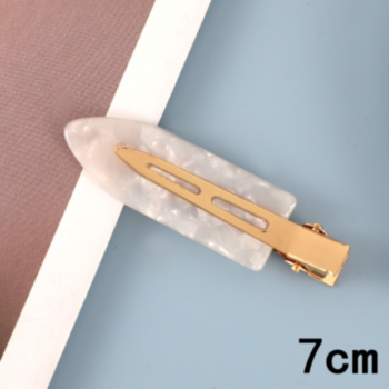 1 pc 10 color acetate seamless simple broken hair hair clip(length:7cm)