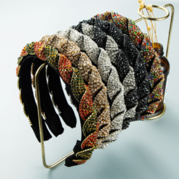 1 pc vintage color rhinestone claw chain cross winding hair hoop(perimeter:37cm)