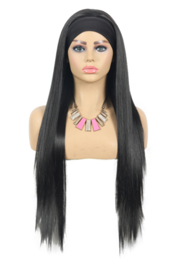 1 pc New style ice silk hair band simple long straight hair wigs (Length:22 inch)