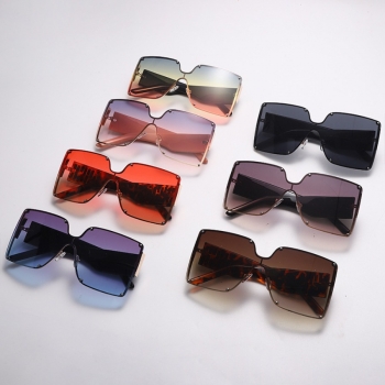 1 pc fashion rhinestone decor seven color plastic large frame sunglasses