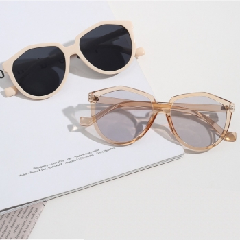 1 pc fashion four color big oval plastic frame sunglasses