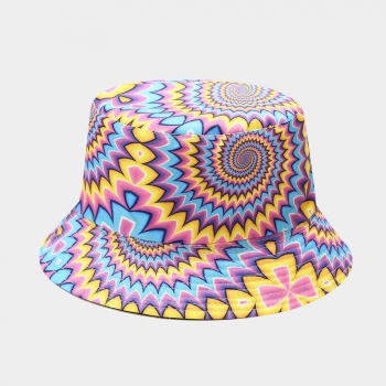 1 pc casual double-sided sunscreen outdoor casual sunshade bucket hat 56-58cm#2#