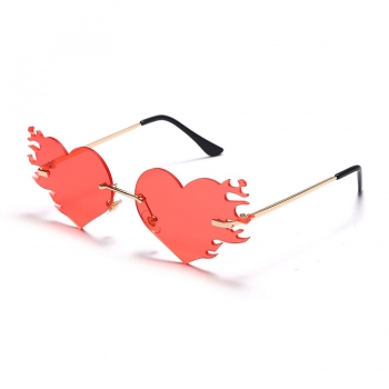 1 pc fashion irregular heart shape simple frameless sunglasses