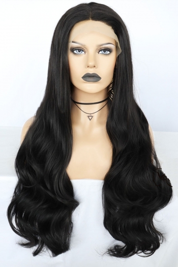 1 pc front lace synthetic high quality long big wavy wigs (length:26 inch)