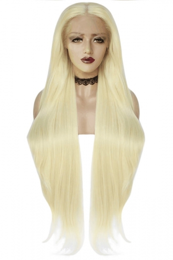 1 pc front lace synthetic high quality long straight micro-roll wigs (length:26 inch)