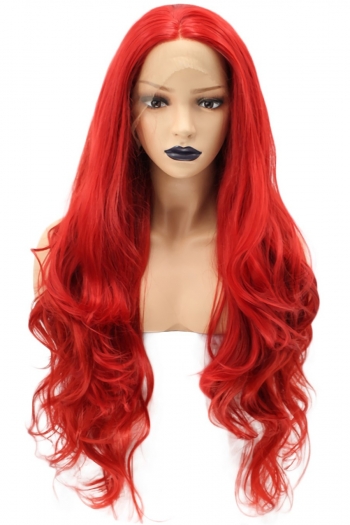 1 pc front lace synthetic high quality charming long wavy curly wigs (length:26 inch)