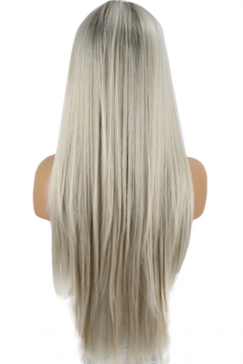 1 pc front lace synthetic gradient color high quality long straight wigs (length:26 inch)