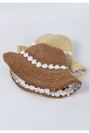 1 pc spring and summer new flowers foldable sunscreen sunshade seaside holiday beach ajustable straw hat 56-58cm