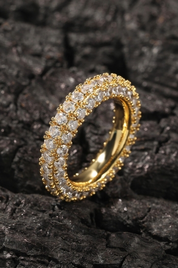 1 pc rhinestone fashion couple models geometric ring (size:6mm，no.9)