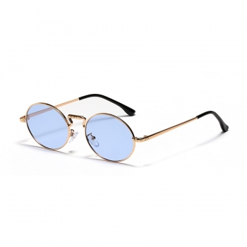 one pc fashion round frame ​metal best man show lucky sunglasses