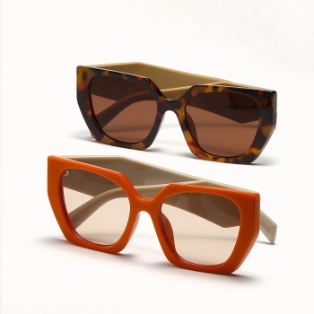 one pc fashion irregular contrasting colors frame ​retro sunglasses
