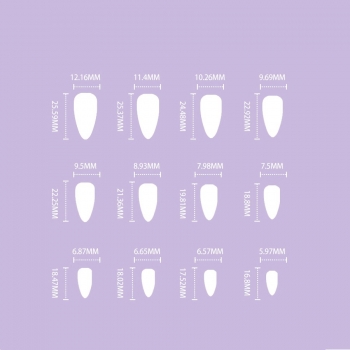 Twenty four pcs french manicure simple style detachable false nails x3 boxes(contain 3pcs tapes)