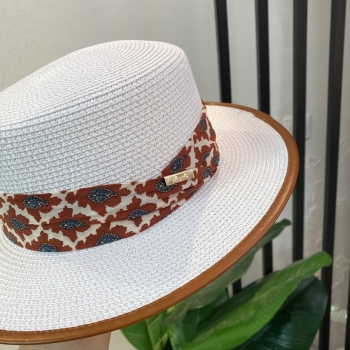 One pc new summer four colors beach solid color contrasting colors hemming webbing flat top straw hat 56-58cm