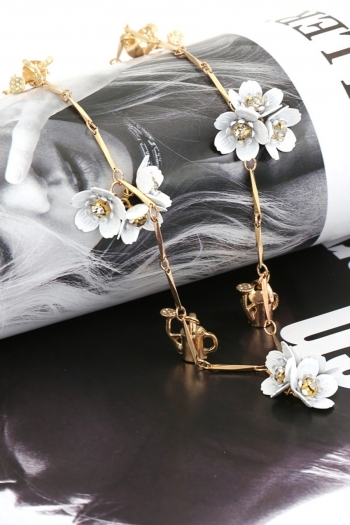 one pc new retro watering can pastoral style flowers metal chain necklaces(length:46cm+7cm)