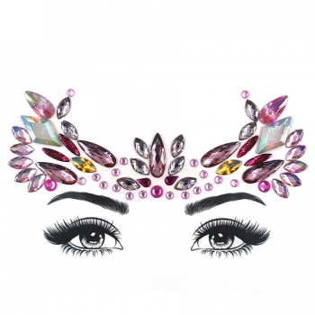 One pc new fashion water droplets dots rhinestone face stickers