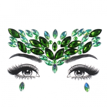 One pc new geometry water droplets canthus dots rhinestone face stickers