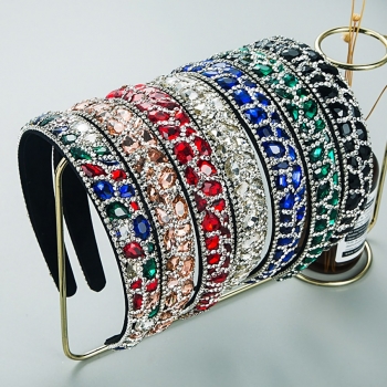 one pc new stylish seven colors contact color rhinestone hair accessories hair hoop