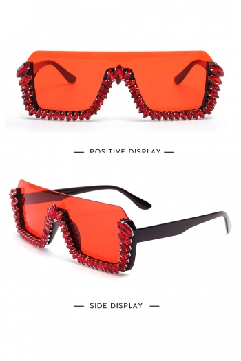 one pc new stylish half frame rhinestone five colors sunglasses