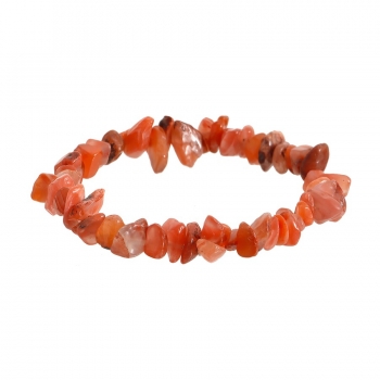 one pc orange natural crystal crushed stone stretch bracelet(diameter:6cm)