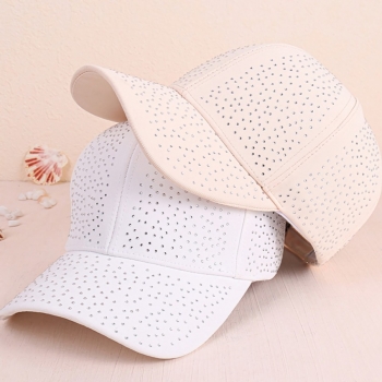 one pc summer fashion 3 colors rhinestone casual all-match outdoor baseball cap