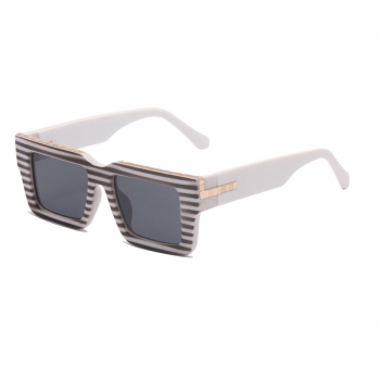 one pc square stripe frame fashion sunglasses retro tortoiseshell sunglasses