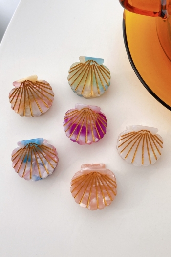 one pc new 6 colors acetic acid seashells shaped cute mini grab hair claw