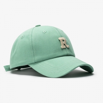 fashion 14 colors letter r curved breathable outdoor ajustable baseball cap