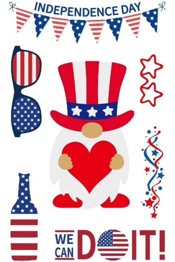 one pc new american flag beer & letter party parade festival disposable tattoo stickers(size:120*75mm)