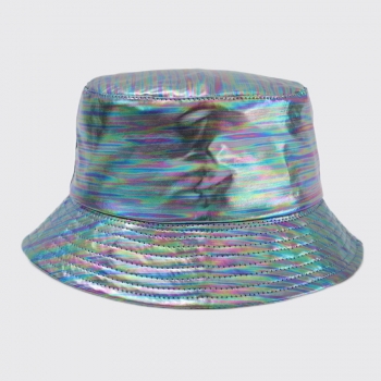 one pc summer new 8 colors holographic adjustable fashion casual symphony shaded outdoor bucket hat 56-58cm