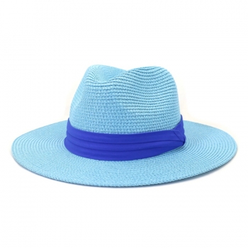 one pc summer new 17 colors solid classic seaside sun protection beach straw hat 56-58cm