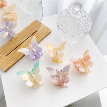 one pc new fashion 5 colors gradient acetate butterfly simple alloy shark clip(size:5*3.5cm)