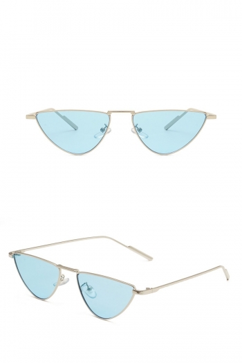 one pc new stylish 6 colors simple half-round metal plastic frame anti-ultraviolet sunglasses