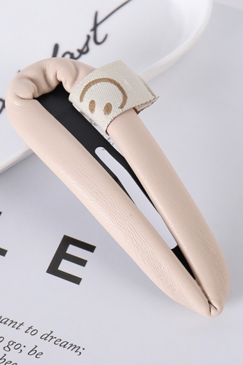 one pc new fashion simple 4 colors pu cutout water droplets hair clip(length:8.3cm)