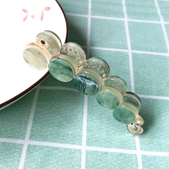 One pc new fashion 8 colors acetate sheet round shape hair clip (length:10cm)