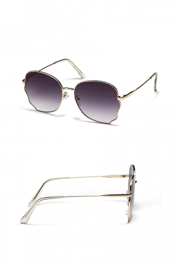 One pc new stylish 3 colors simple irregular shape metal frame anti-ultraviolet sunglasses