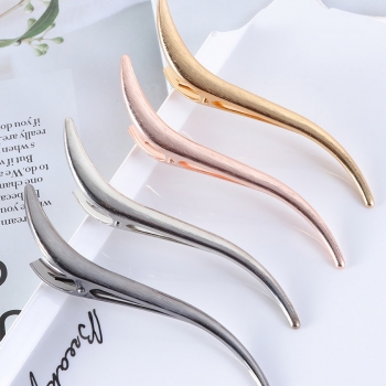 one pc new fashion 4 colors s shape simple metal hairpin (size:13.2cm)