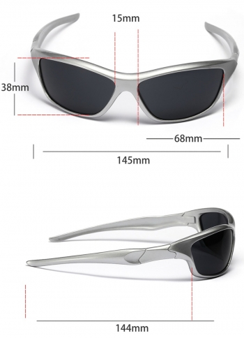One pc new stylish five colors simple square shape plastic frame anti-ultraviolet sunglasses