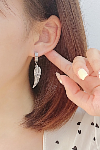 one pair new fashion punk angel wings earrings(length:4.65cm)