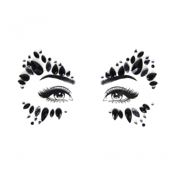 One pc new fashion water droplets dots combination acrylic rhinestone face stickers#2#