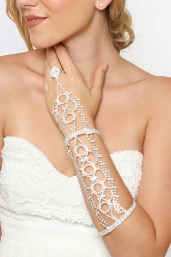 one pc new 2 colors wedding geometry cutout rhinestone fashion bracelets