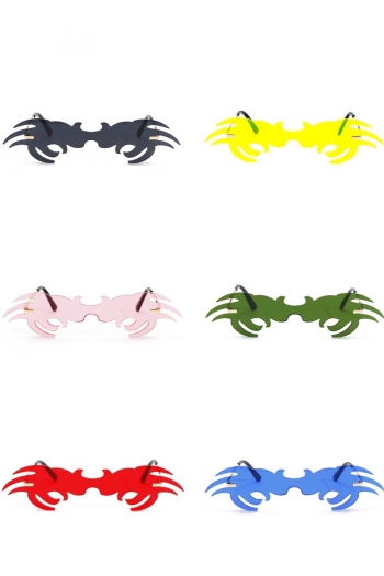 one pc new stylish 6 colors small crab frameless fashion concave shape cool hip-hop style sunglasses