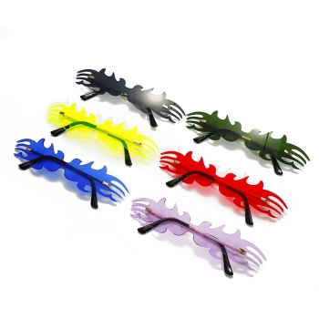 one pc new stylish six colors crab shape metal glasses legs frameless polarized sunglasses