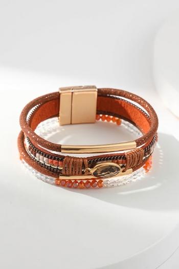 one pc new 5 colors bohemia metal multi-layer ethnic style rhinestone bracelet(size:19.5cm)